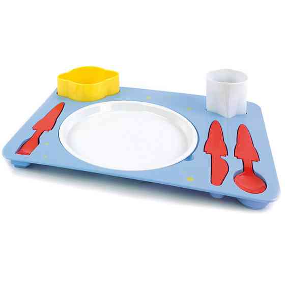 Набір дитячий посуд для обіду, синій Рівне