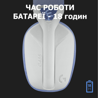 Наушники Logitech G435 Lightspeed Wireless Gaming Headset White (981-001074) Винница - изображение 8