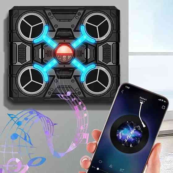 Музыкальная боксерская мишень с перчатками и подсветкой / Музыкальная груша для бокса / Тренажер для бокса Киев