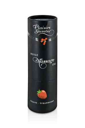 Массажное масло Plaisirs Secrets Strawberry (59 мл) с афродизиаками, съедобное, подарочная упаковка Sex Aura Киев