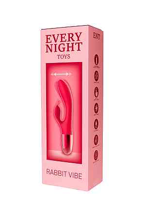 Вибратор-кролик с горизонтальными движениями Every Night Toys для точки G, красный Sex Aura Киев
