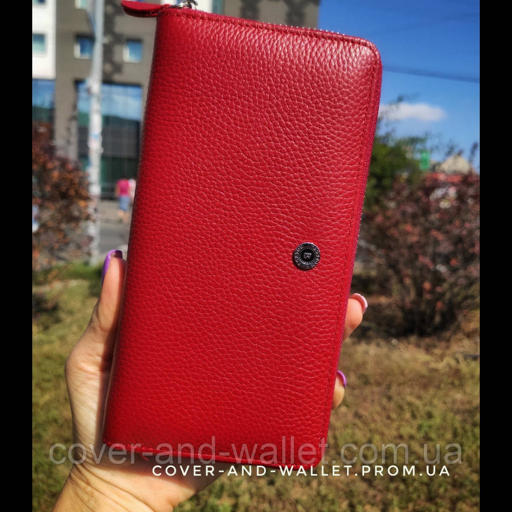 Красный женский кожаный кошелек на молнии с карманом Boston B 208 Киев - изображение 2