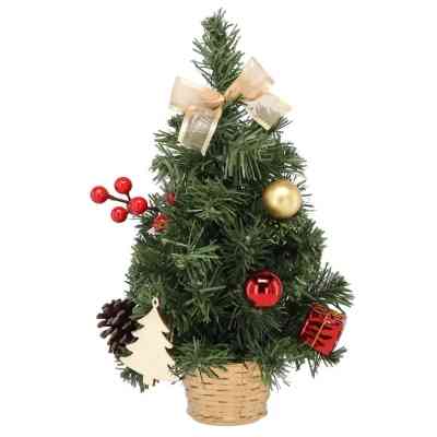 Искусственная елка Chomik прикрашена, червоно-золотистий декор, 30 см (5900779873964) Вінниця