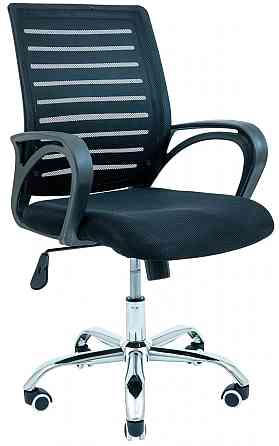 Офісне Крісло Керівника Richman Flush Сітка Хром М1 Tilt Чорний Київ