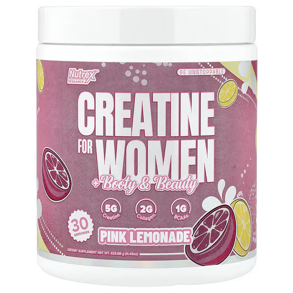 Креатин для женщин Nutrex Creatine for Women + Booty & Beauty 323,98 г, Pink Lemonade Луцк - изображение 1