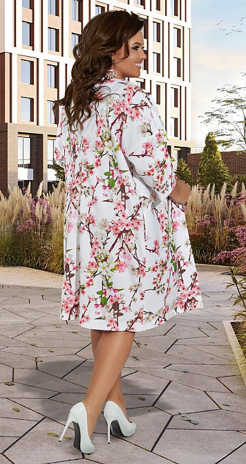 Свободный льняной жакет и платье большого размера Киев - изображение 4