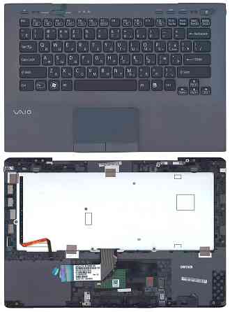 Клавиатура для ноутбука Sony Vaio (VPC-SB) Black, (Gray TopCase), RU Вінниця