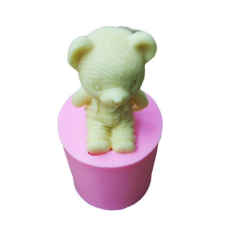 Молд силиконовый Мишка 48 на 55 мм розовый Киев - изображение 3