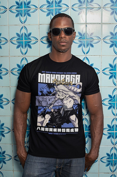 Футболка з аніме принтом Магічна битва оверсайз (S/M/L) Чорний AnimeJ0046 Дніпро - фото 4