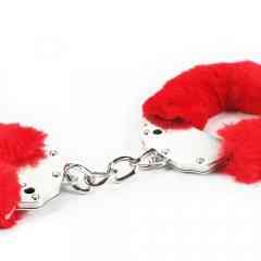 Наручники - Fetish Pleasure Fluffy Hand Cuffs Red Sex Aura Київ