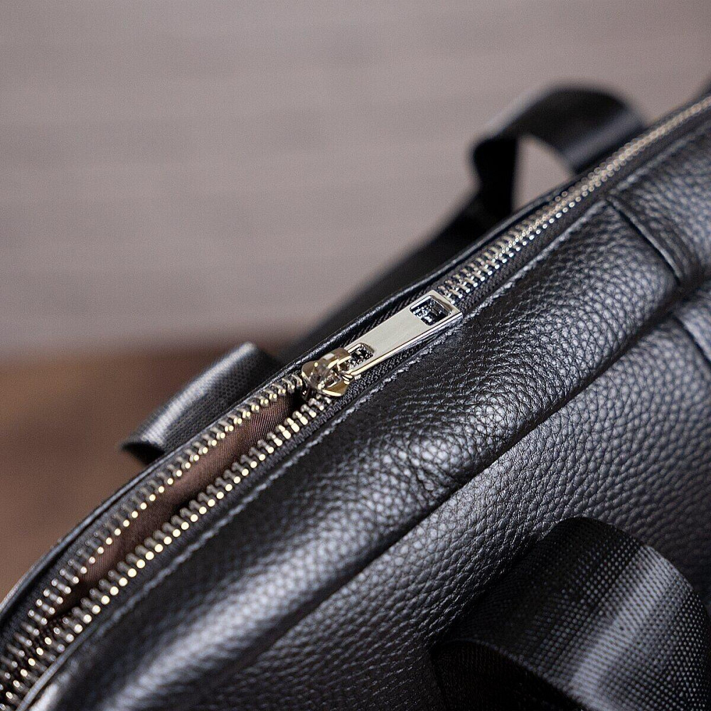 Сумка ділова чоловіча шкіряна Vintage 14794 Чорна Київ - фото 8