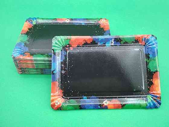 Паперова тарілка з малюнком 100 шт. 15*22 см "No 4" Ніч (1 пачка) Харків