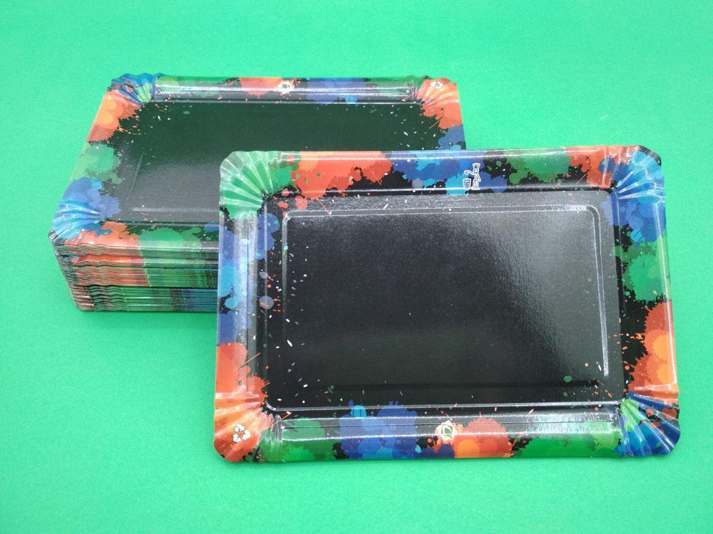 Паперова тарілка з малюнком 100 шт. 15*22 см "No 4" Ніч (1 пачка) Харків - фото 1