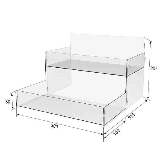 Органайзер EKOSTAR для стаканчиків на 2 полиці 300х315х207 Київ