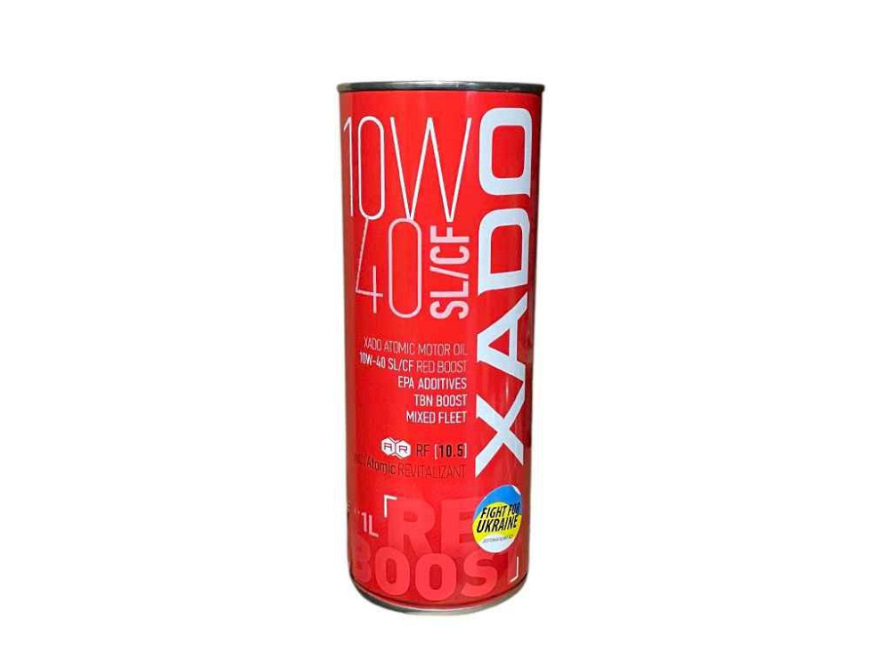 Масло моторное полусинтетическое Atomic Oil 10W-40 SL/CF RED BOOST, ж / 1л ТМ XADO Solmir Киев - изображение 1
