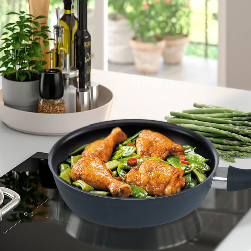 Сковорідка d24см скляна кришка а/п Quan Tanium MR-1205-24 Maestro Житомир - изображение 3