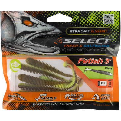 Силикон рыболовный Select Fetish 3" 242 (6 шт/уп) (1870.71.22) Винница - изображение 2