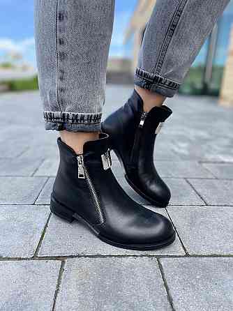 Без бренда Черевики жіночі D and V 2122 чорні (зима, шкіра натуральна) (2188) 36 Коломыя