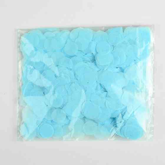 Конфетти в шарики кружочки из бумаги 10 г 1 см голубой Киев
