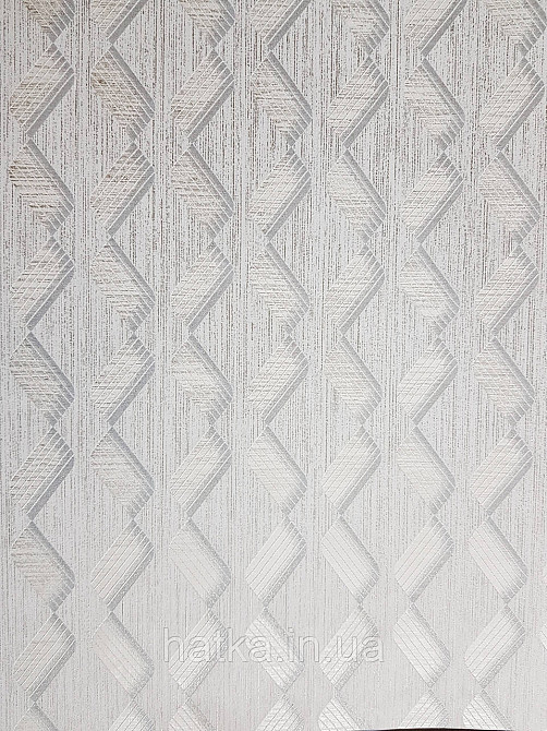 Шпалери метрові вінілові на флізелін Marburg Villa Romana геометрія смужки зигзаг сріблясті на бежевому Київ - фото 1