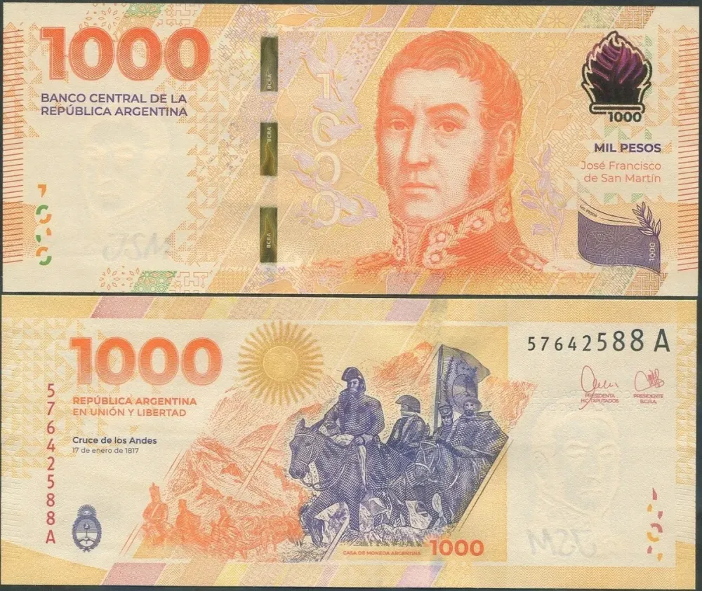 Аргентина / Argentina 1000 Pesos (2023) Pick 370 UNC Полтава - изображение 1