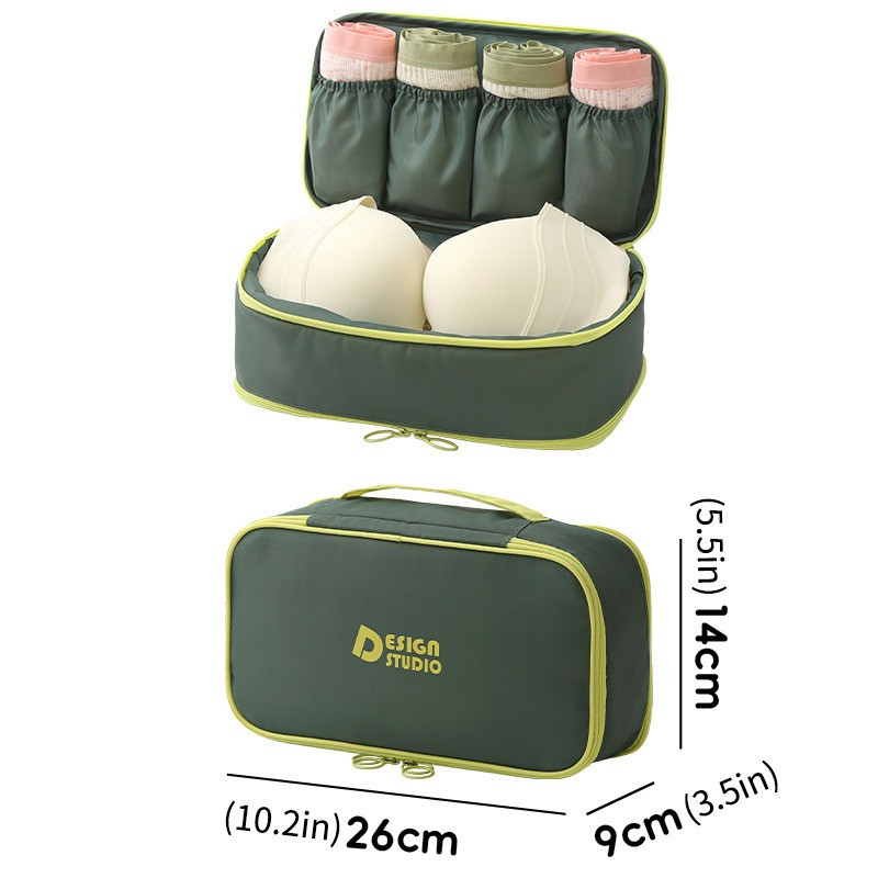 Сумочка для хранения нижнего белья,органайзер дорожный для путешествий,портативная сумка для белья,зелёная Каменец-Подольский - изображение 2