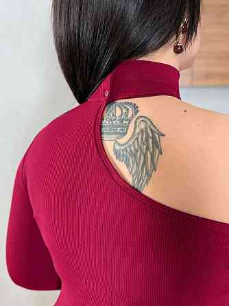 Женское облегающее платье с привлекательным разрезом плотный рубчик резинка Марсал, 54/56 Одесса