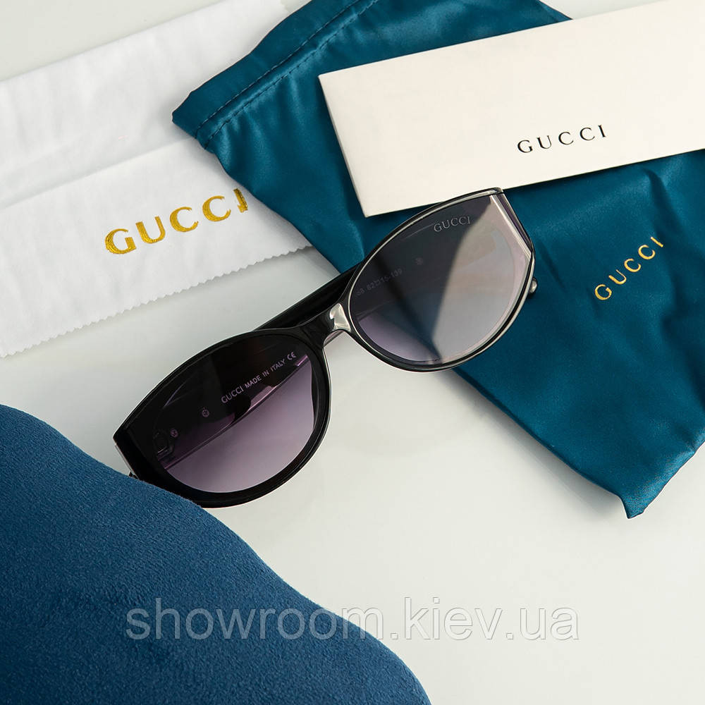 Жіночі сонцезахисні окуляри (5396) black Київ - фото 4