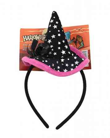 Обруч декор Капелюх Відьми на Хелловін чорний Київ