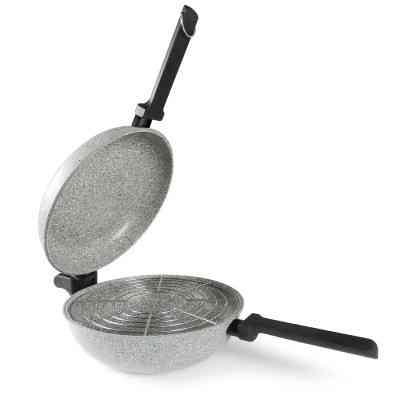 Сковорода Flonal Dura Induction Rocky Twins 28 см подвійна з решіткою (RKIWP2830) Вінниця