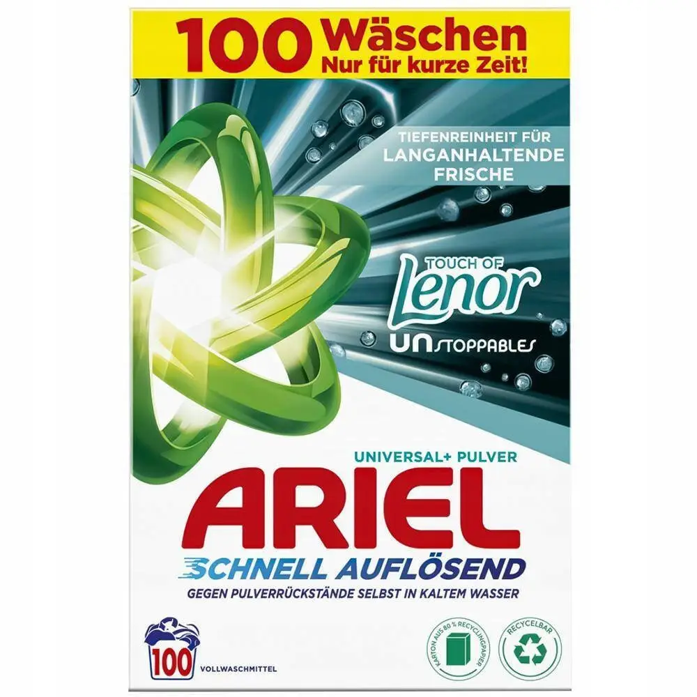 ARIEL Touch of Lenor універсальний порошок для прання 100 прань Київ - фото 1