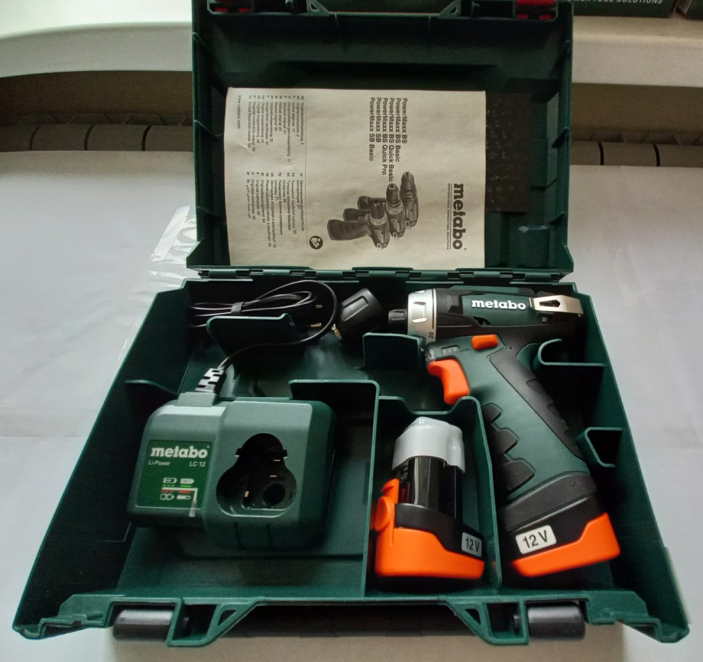Потужний акумуляторний дриль-шуруповерт Metabo PowerMaxx BS Basic LC 12 : 34 Нм, кейс шуруповерт для дому (600984500) Київ - фото 7