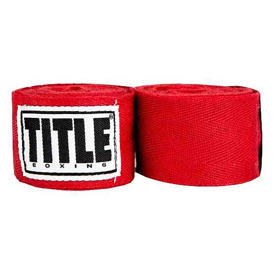 Бинти для боксу TITLE Boxing Traditional Weave 180" Red (4.5м.) Каменское