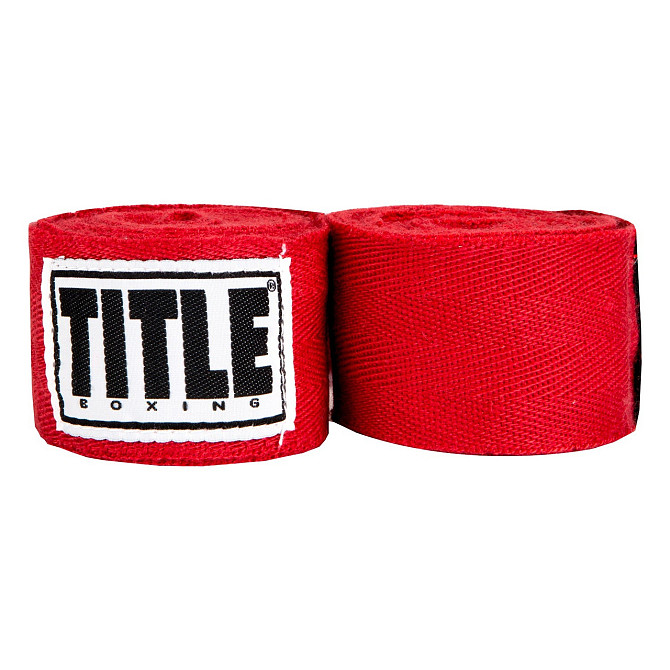 Бинти для боксу TITLE Boxing Traditional Weave 180" Red (4.5м.) Каменское - изображение 1