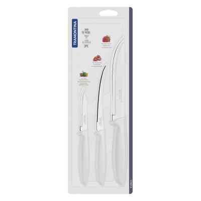 Набір ножів Tramontina Plenus Light Grey 3 шт (23498/313) Вінниця