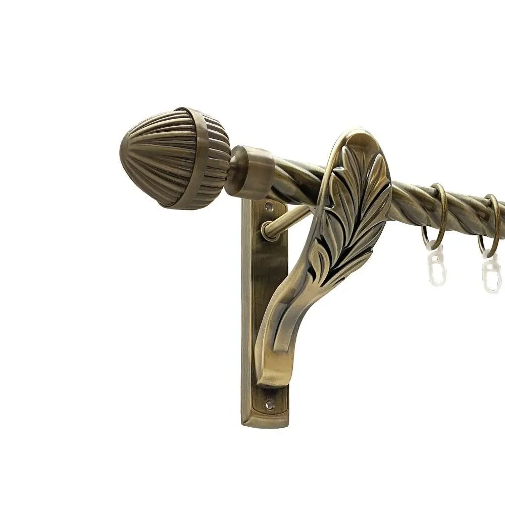 Карниз Orvit Одеон металевий однорядний ретро скручена труба кільце металеве Антик 25 мм 240 см (00-00016775) Львов - изображение 1