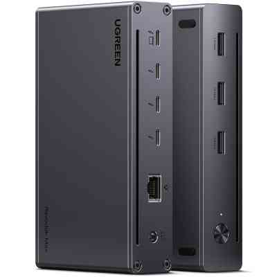 Концентратор Ugreen Thunderbolt 4 to 3xTh.4/3xUSBA 3.2/RJ45 Gigabit/140W ARevodok Max 8-in-1 U708 (25053EU) Винница