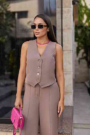 Жіночий костюм двійка жилетка з брюками "Cavin" | Норма | Розпродаж моделі Київ