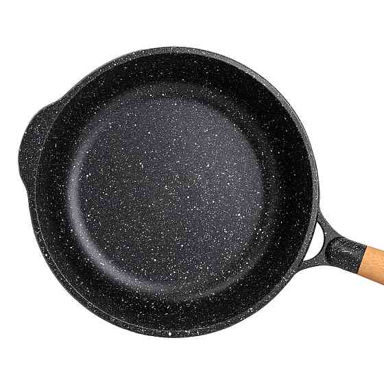 Алюмінієвий сотейник 4,3 л мармуровий з антипригарним покриттям Ø 28 см чорний MGC Київ