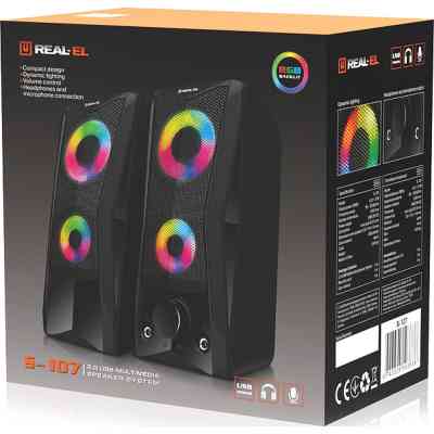Акустическая система REAL-EL S-107 USB Black (EL121100017) Винница