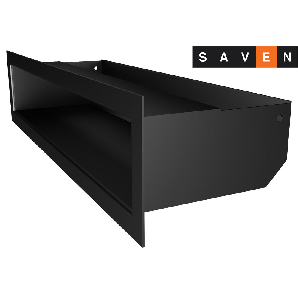 Вентиляційна решітка для каміна SAVEN Loft 90х400 чорна Львів - фото 1