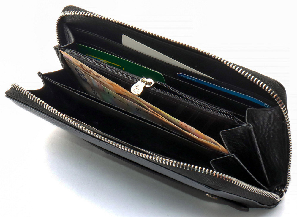 Черный мужской кошелек-клатч на молнии из натуральной кожи Marco Coverna MC-802-1 Киев - изображение 17