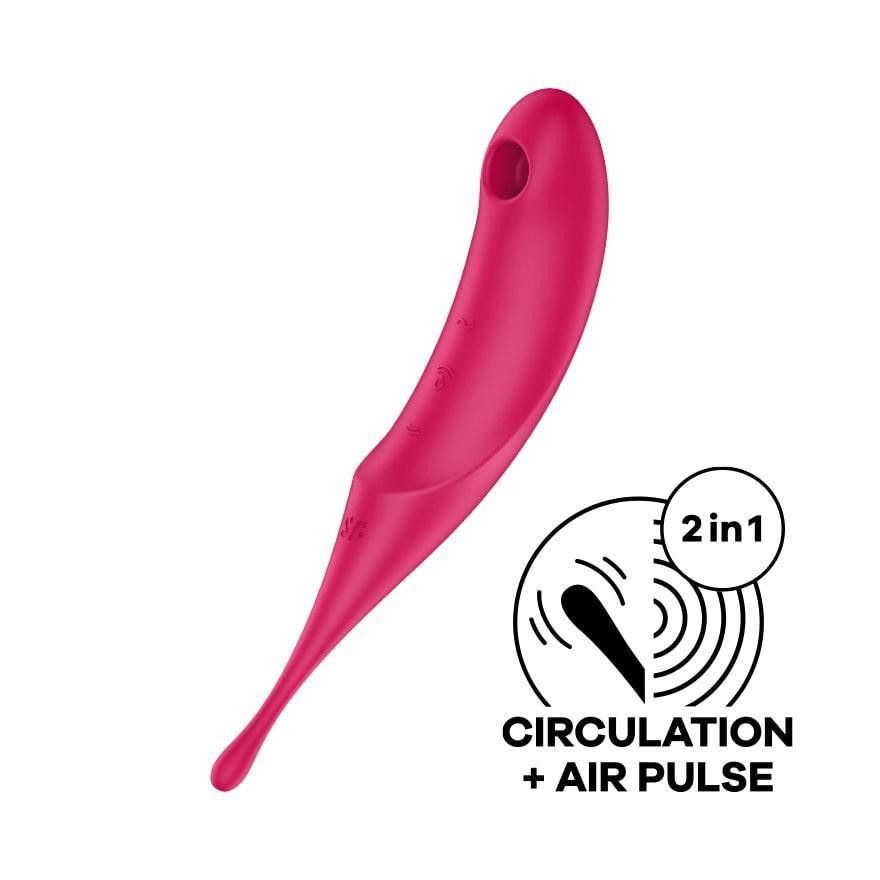 Вакуумний кліторальний стимулятор - Satisfyer Twirling Pro Red Sex Aura Київ - фото 1