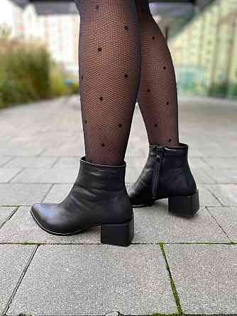 Черевики жіночі No brend 4057 чорні (весна-осінь, шкіра натуральна) (6126) Коломия
