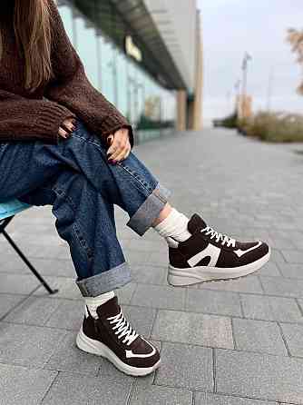 Arcoboletto Кросівки жіночі Arcoboletto 500 коричневі (зима, шкіра+замша натуральна) (5669) 39 Коломия