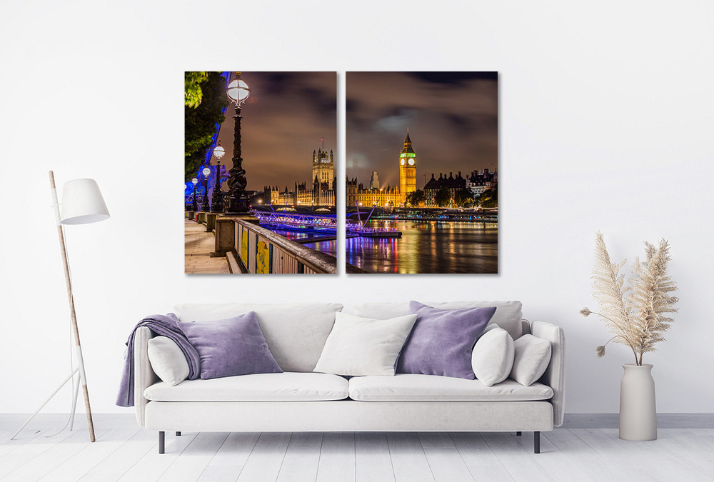 Модульная картина в гостиную / спальню  Вечірній Лондон TLV-2_023 70x102 см Київ - фото 2