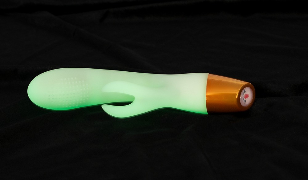 Світний вібратор у темряві Glow in the dark Rabbit 10 режимів вібрації Sex Aura Київ - фото 8