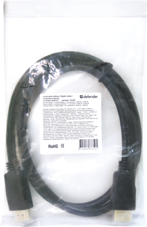 Кабель HDMI M - M, 1.0 м, V1.4, Defender, чорний,  HDMI-03 Винница