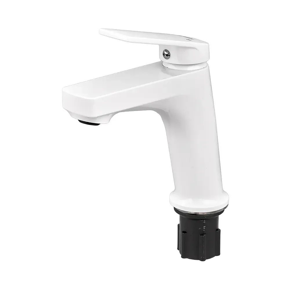 Змішувач для умивальника Plamix Lucas-001 SET White з термопластику зі шлангами (PM0706) Чернівці - фото 7