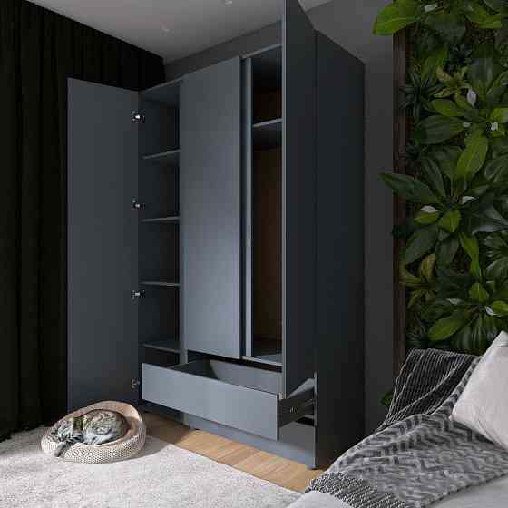 Шкаф трехдверный Эверест ШЛ-3 Лайт Графит (DTM-4913) Днепр